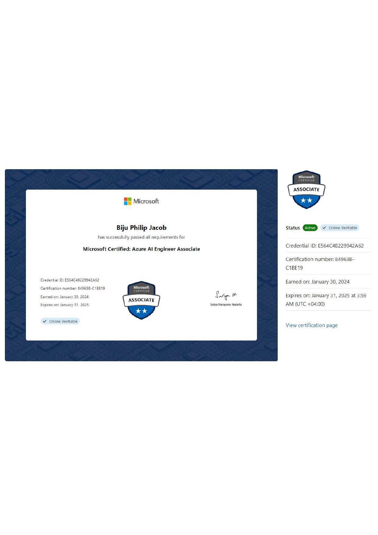 Microsoft Certified Azure AI Engineer Associate