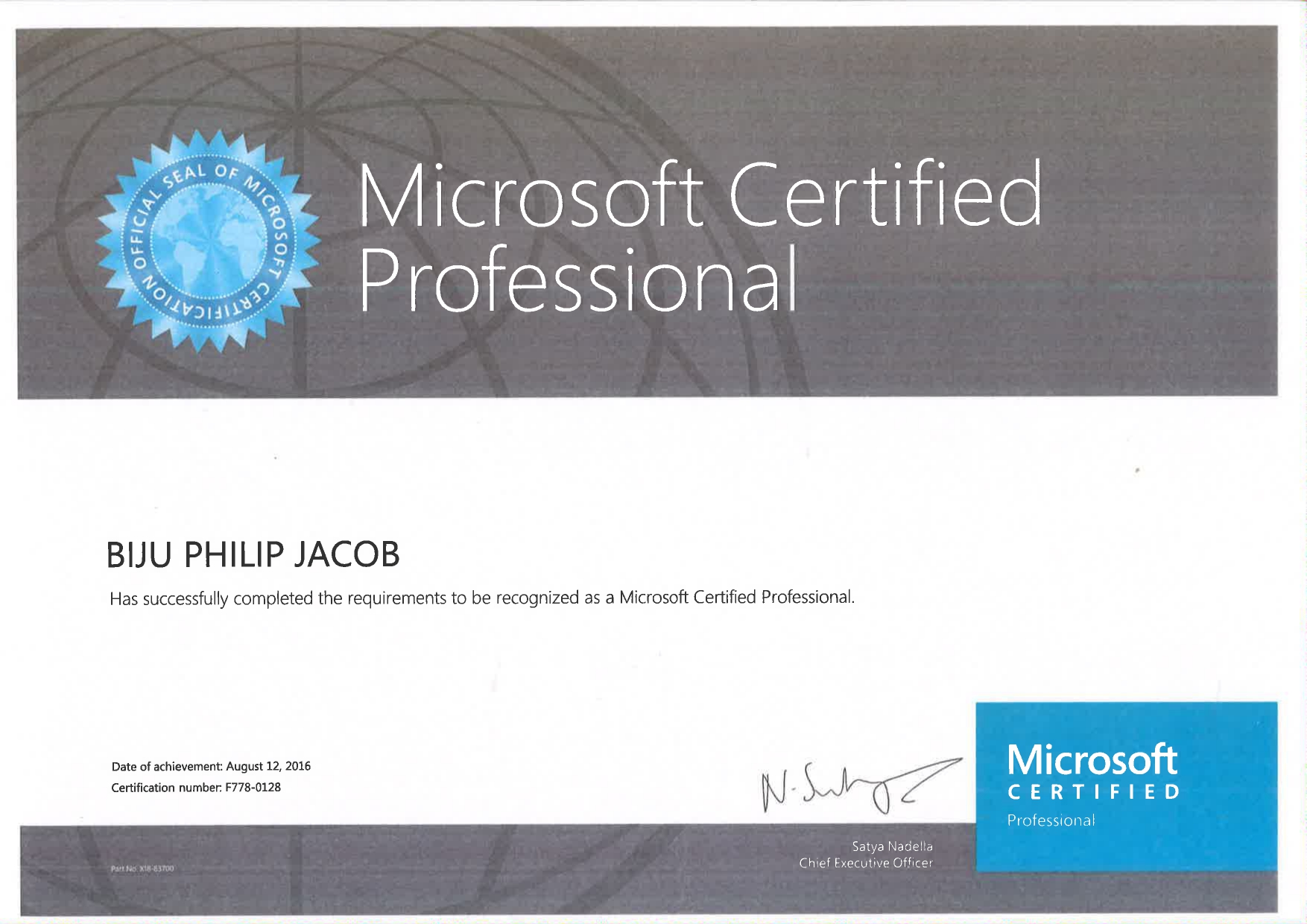 Microsoft Certified Professional (MCP)